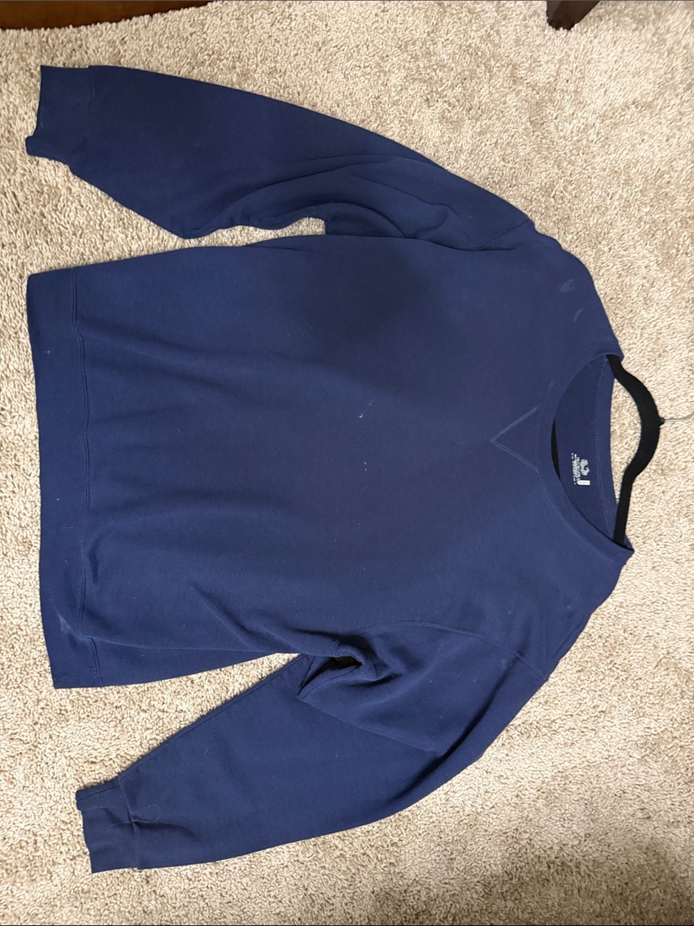 Fruit of the Loom Men's Navy Crewneck Sweatshirt